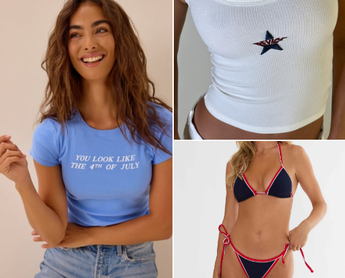 4th of July Outfits 🇺🇸👙❤️💙 cover photo collage