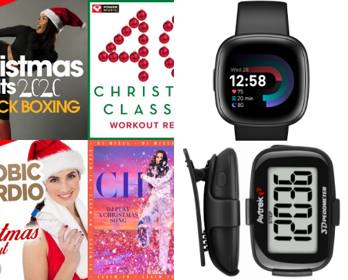 Christmastime Fitness Walking Essentials cover photo collage