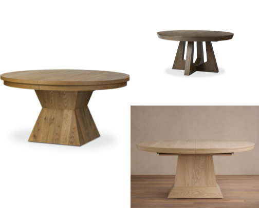 60" Dining Tables with a Leaf cover photo collage
