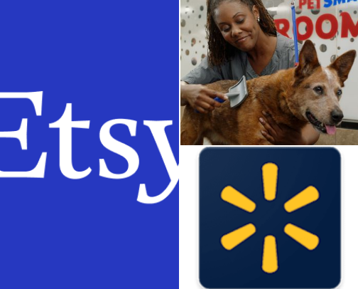 Online shopping cover photo collage