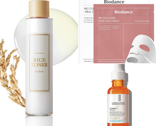 Skin Care for Glowing Skin cover photo collage