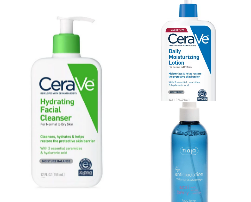 skincare for sensitive skin:) cover photo collage