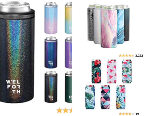 Slim Can Coozies cover photo collage