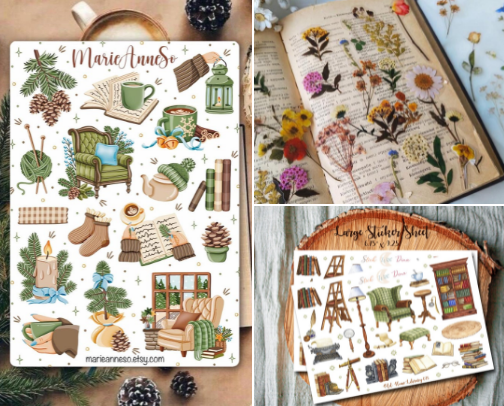 Journaling Stickers for Planners &Diaries cover photo collage