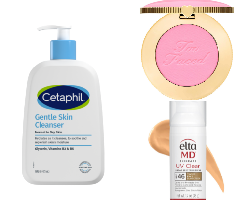 Makeup/Skincare for acne prone girlies cover photo collage