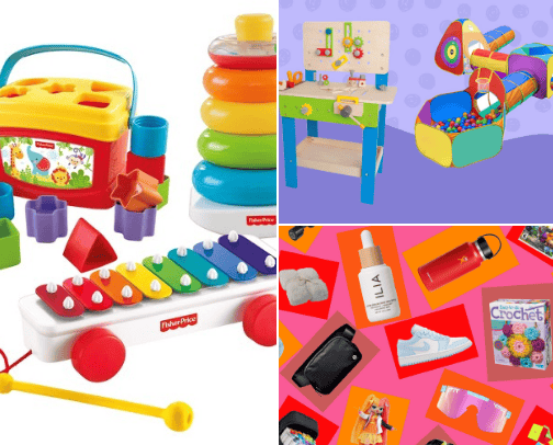 From Infant to Teens, Childrens' Toys cover photo collage
