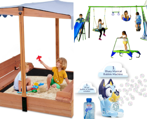 Kids Outdoor Adventures: Toys, Games & Swings cover photo collage