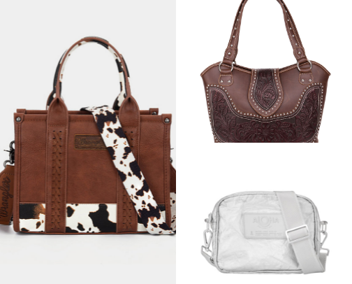 Trend setting bags cover photo collage
