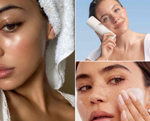 Glazed & Glowy : My Perfect Skincare Routine✨ cover photo collage