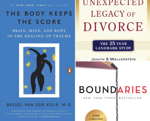 Books for Emotional Healing, Boundaries, and Healthy Relationships cover photo collage