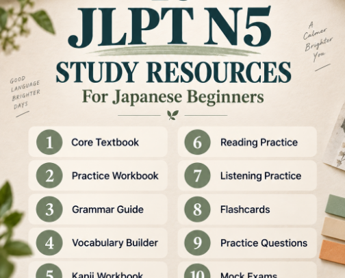 10 JLPT N5 Study Resources for Japanese Beginners cover photo collage