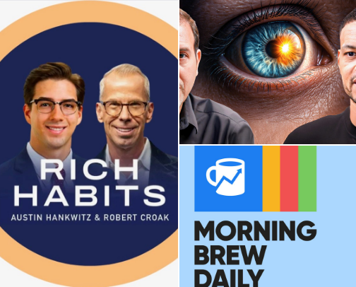 Podcasts worth listening 👂 cover photo collage