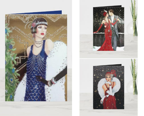 Customizable Christmas Greeting cards cover photo collage