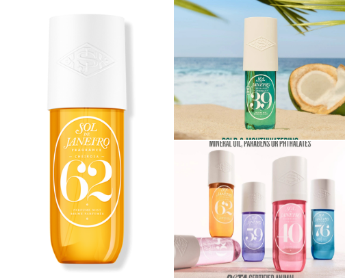 Perfumes / body spray / lotion cover photo collage