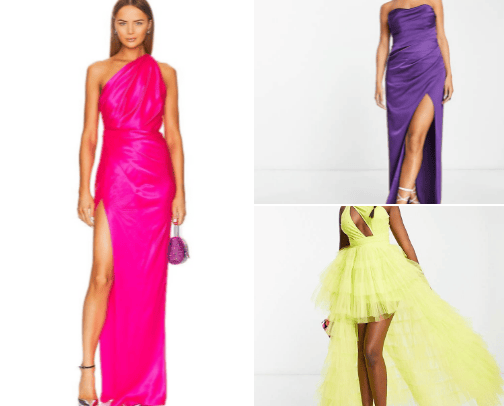 Evening dresses cover photo collage