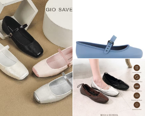 Flat shoes cover photo collage