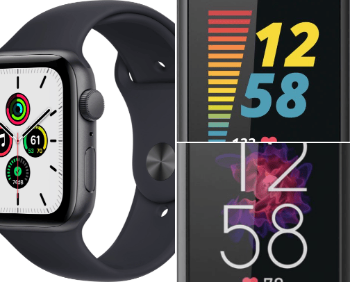 Smartwatches and activity trackers cover photo collage