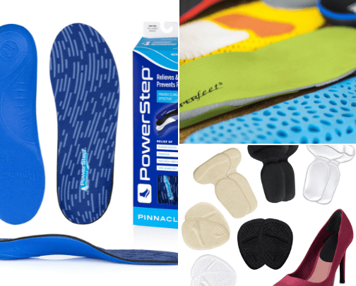 Insoles for shoes cover photo collage