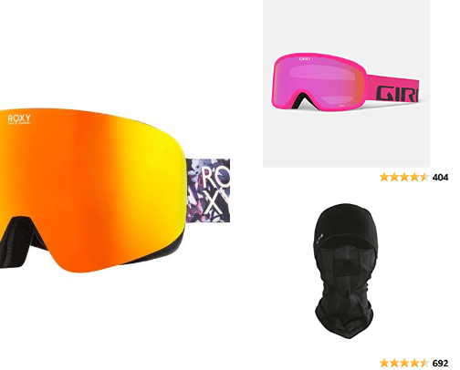 Ski equipments for woman cover photo collage