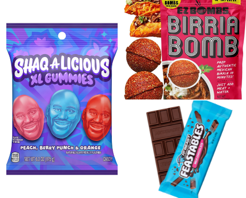 Food products made by influencers cover photo collage