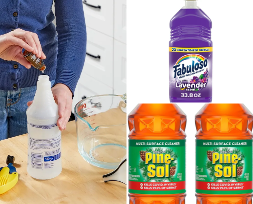 Cleaning supplies cover photo collage