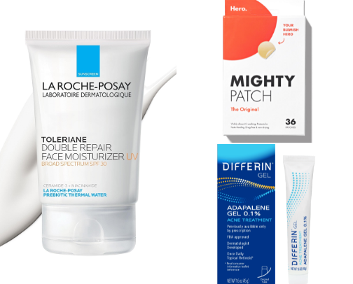 Skincare Staples for Sensitive + Acne Prone Skin cover photo collage