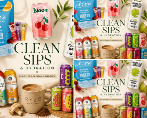 The Clean Sip cover photo collage