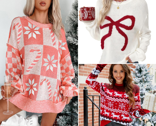Christmas Sweaters You’ll Love 🎄 Cute & Cozy Holiday Must-Haves #WalmartPartner cover photo collage