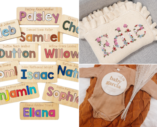 Aesthetic & Personalized Baby & Toddler Finds on Etsy cover photo collage
