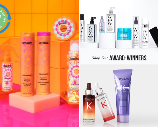 Hair products cover photo collage