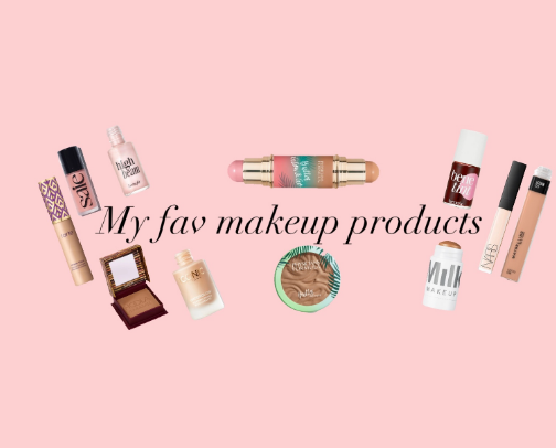 My fav makeup products cover photo collage