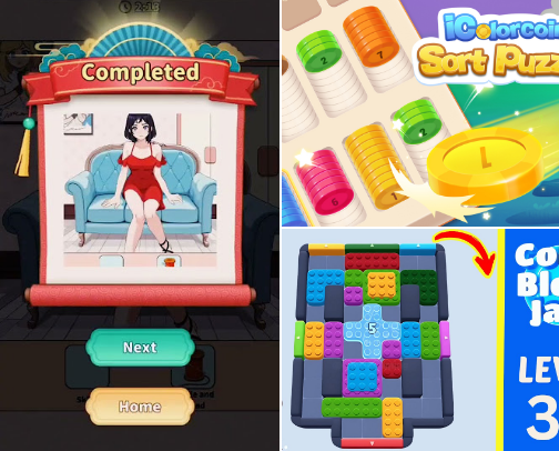 Games that I love to play on my phone cover photo collage