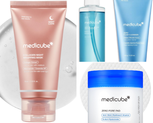 Night time skin care cover photo collage