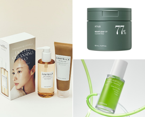 skincare routine: textured skin cover photo collage