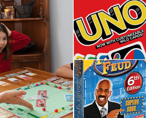 Games for family get togethers cover photo collage
