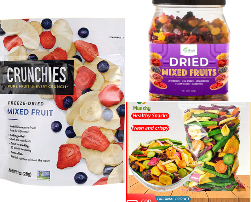 dried food snack cover photo collage