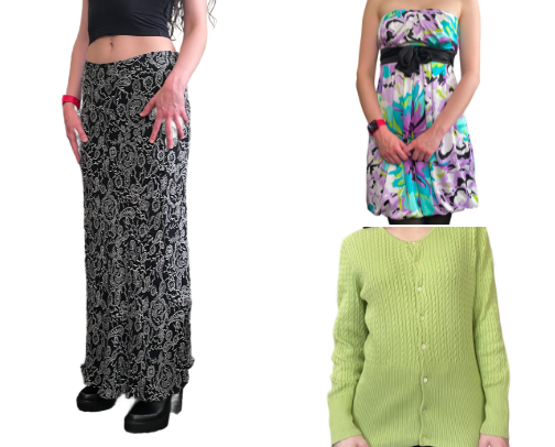 thrifted y2k & modern fashion finds cover photo collage