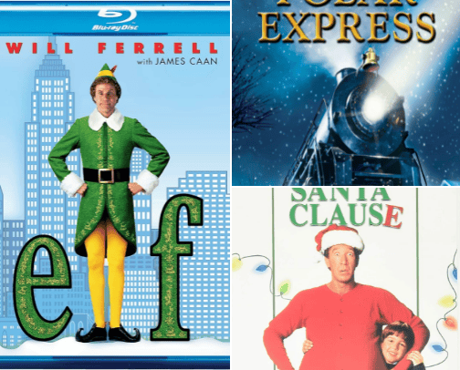 Favorite Christmas movies cover photo collage