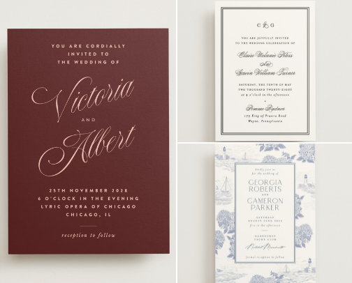 Customized invitations cover photo collage