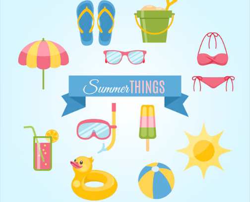 Summer things cover photo collage