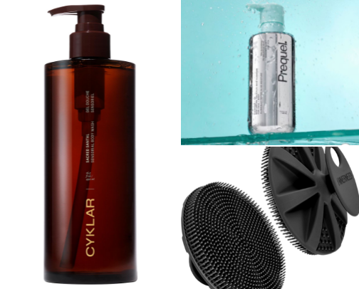 Bathrooms essentials: body care, skin care, hair care cover photo collage