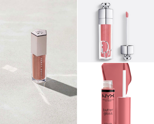 Lip glosses cover photo collage