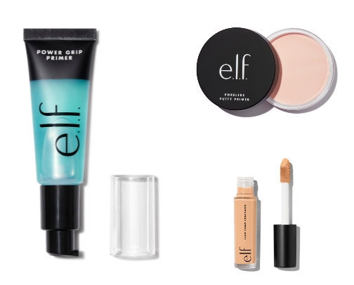 elf only makeup products routine cover photo collage