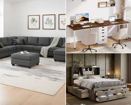 Best Furniture & Storage Finds for Big Families cover photo collage
