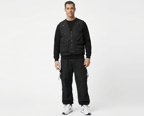 Utility Vest Outfit | Men's Technical Streetwear cover photo collage