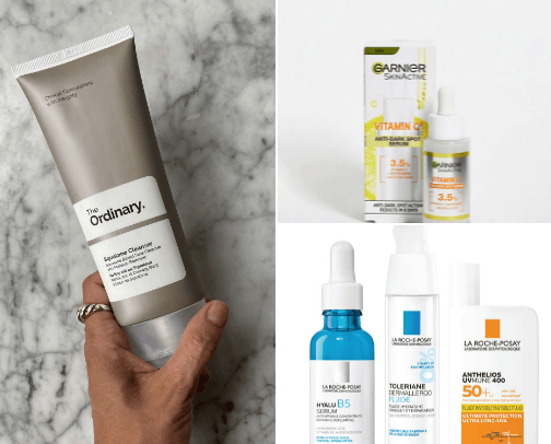 Skin care for combination skin and body product✨ cover photo collage