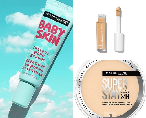 Cheap Makeup Routine ✨ cover photo collage