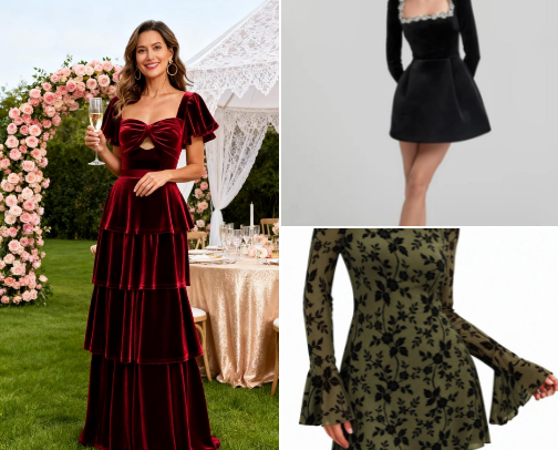 Holiday party dresses! cover photo collage