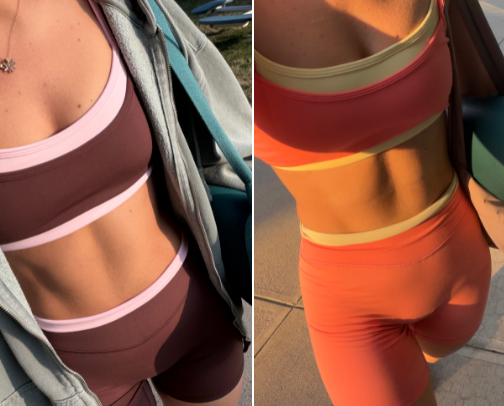 My Favorite Patterned Layered Workout Sets🤍 cover photo collage