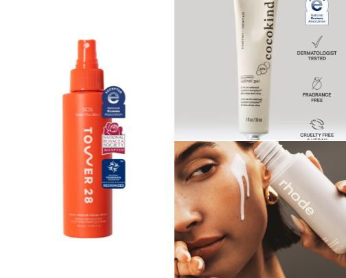 The B E S T skincare for sensitive/combo-oily skin in your 20s cover photo collage
